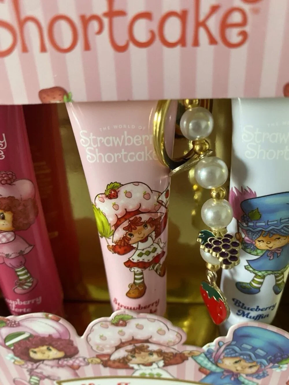 Set Of 3 Strawberry Shortcake Lip Treat Trio Lip Gloss Raspberry Blueberry NEW